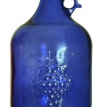 Бутылка стеклянная "Лоза" 5л, 72-ЩЛ-5000 с цветной декорацией наружн. стороны (синий матовый)